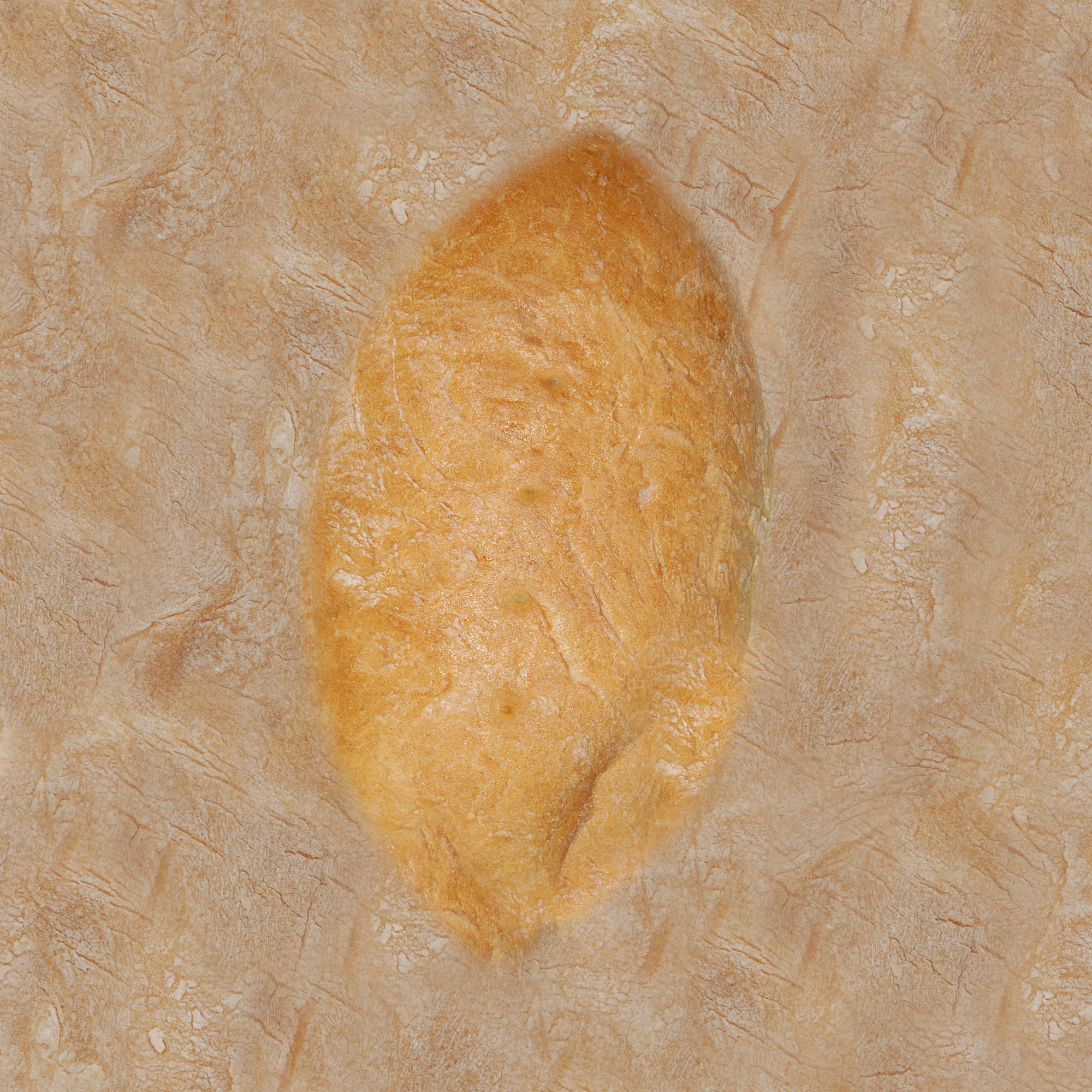 bread piece of on napkin with knife 3D model_6