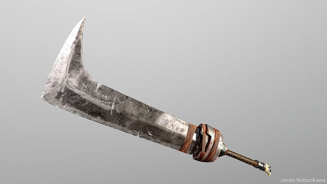 Dirty Sword Low-poly 3D model