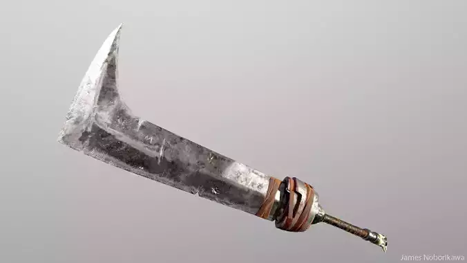 Dirty Sword Low-poly 3D model