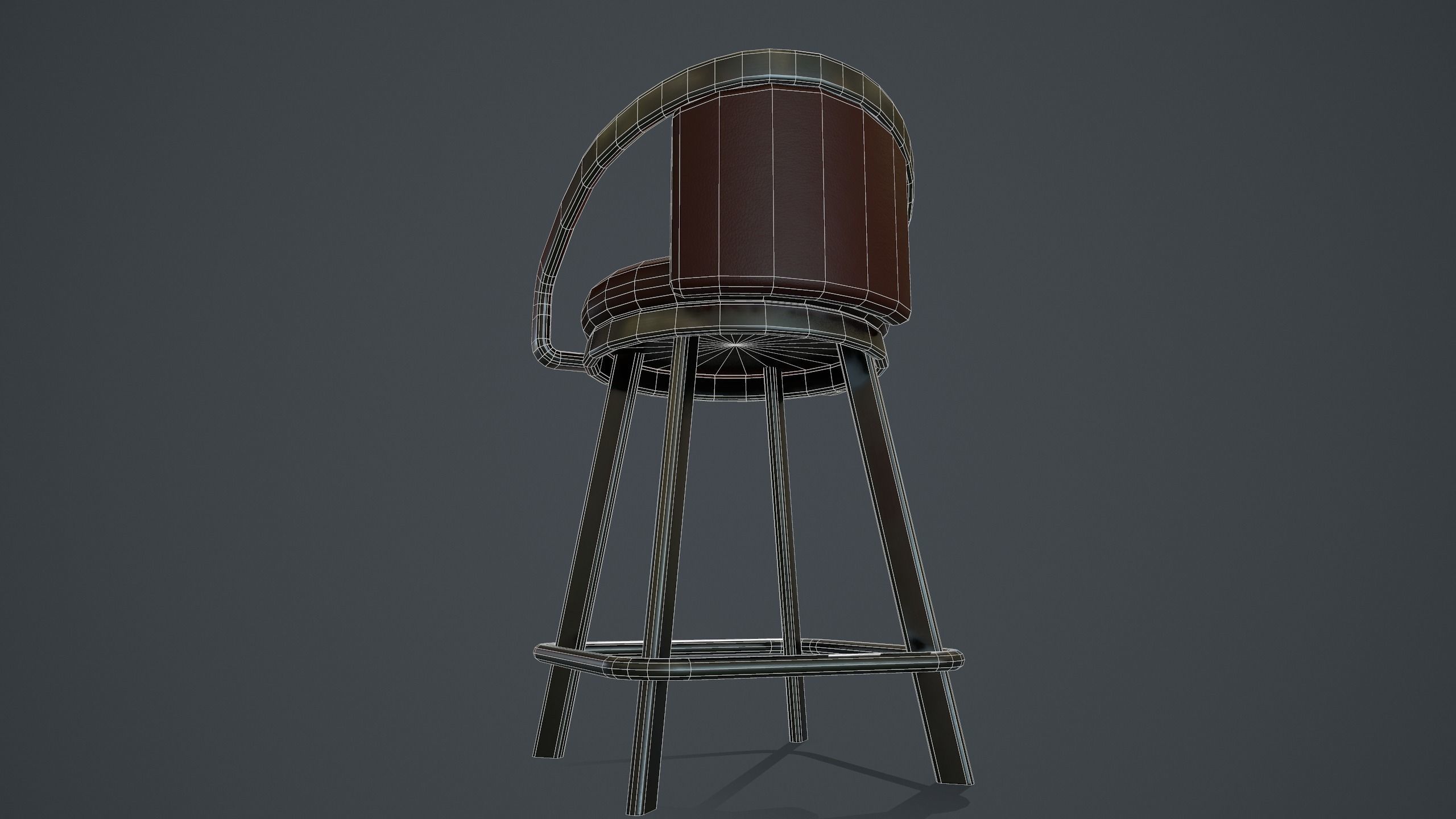 Slot Machine Chair PBR Low-poly 3D model_6