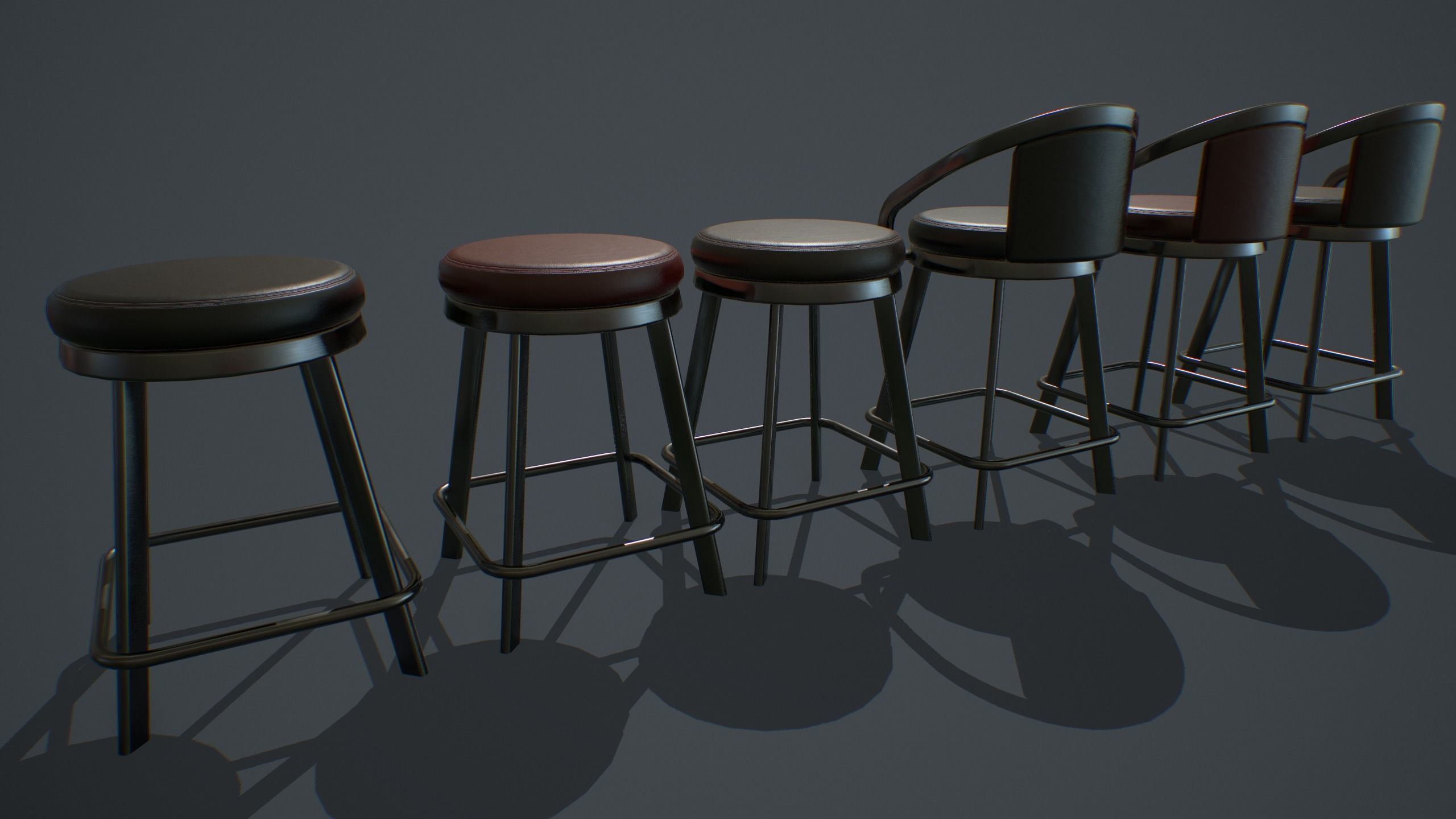 Slot Machine Chair PBR Low-poly 3D model_1