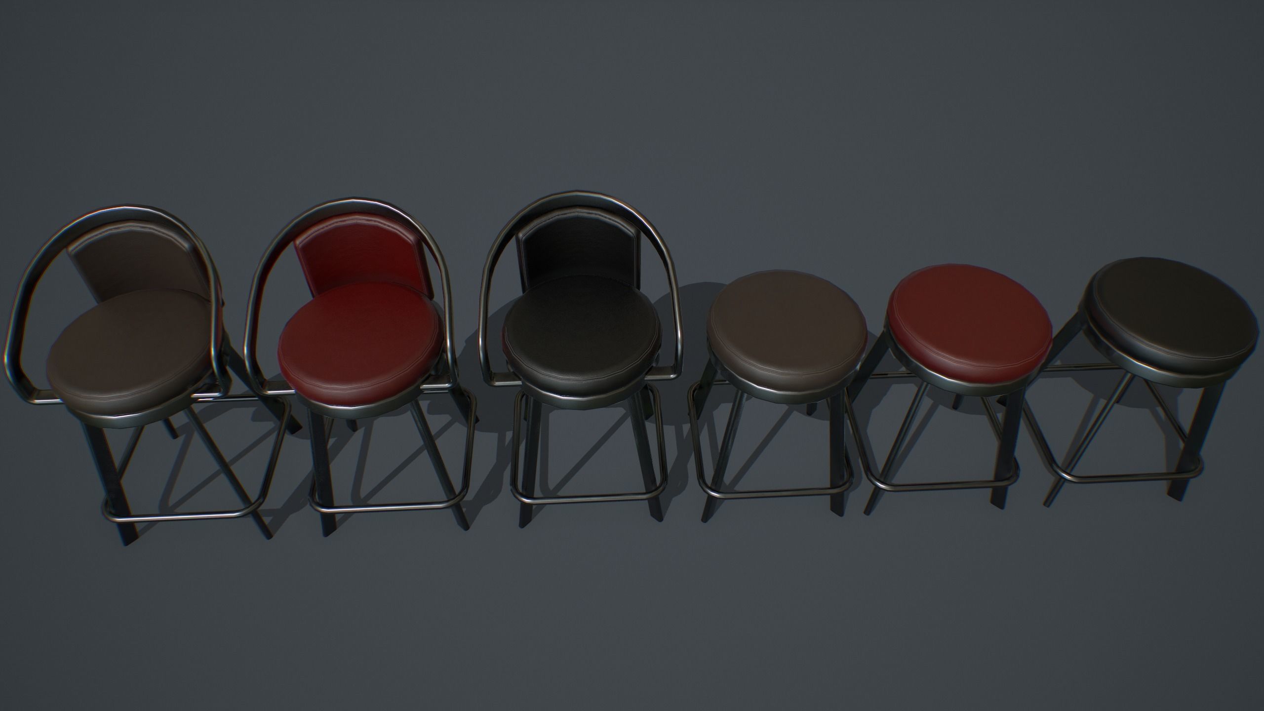 Slot Machine Chair PBR Low-poly 3D model_2