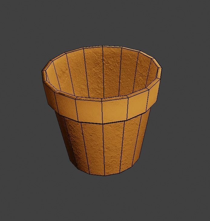 Low Poly Terracotta Pot Low-poly 3D model_8