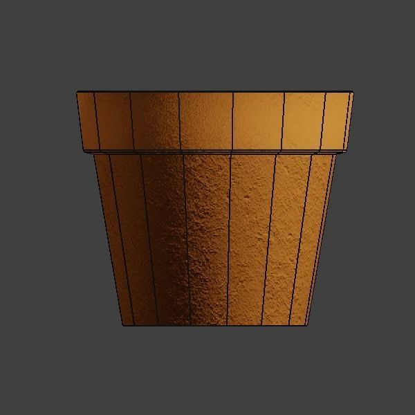 Low Poly Terracotta Pot Low-poly 3D model_4