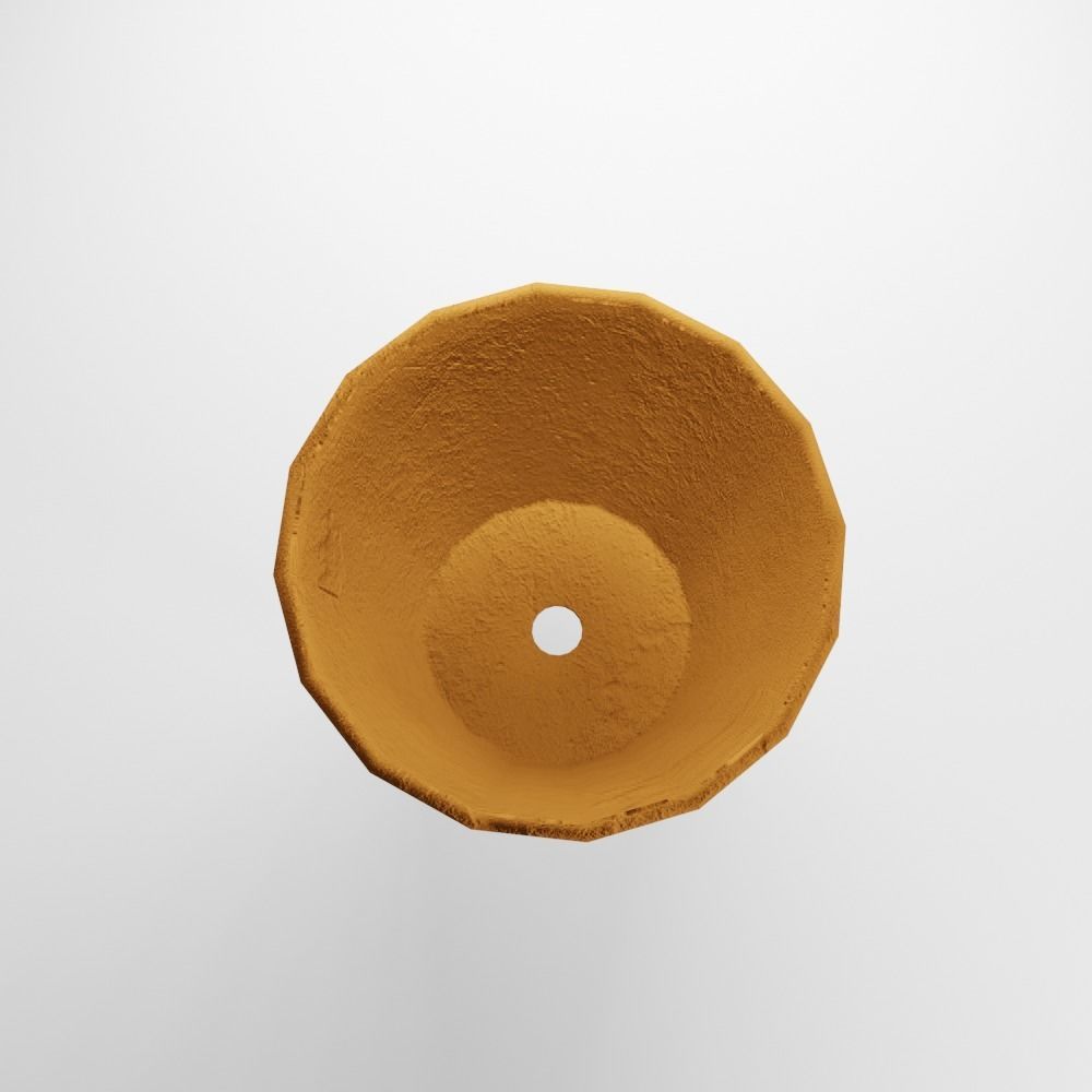 Low Poly Terracotta Pot Low-poly 3D model_3