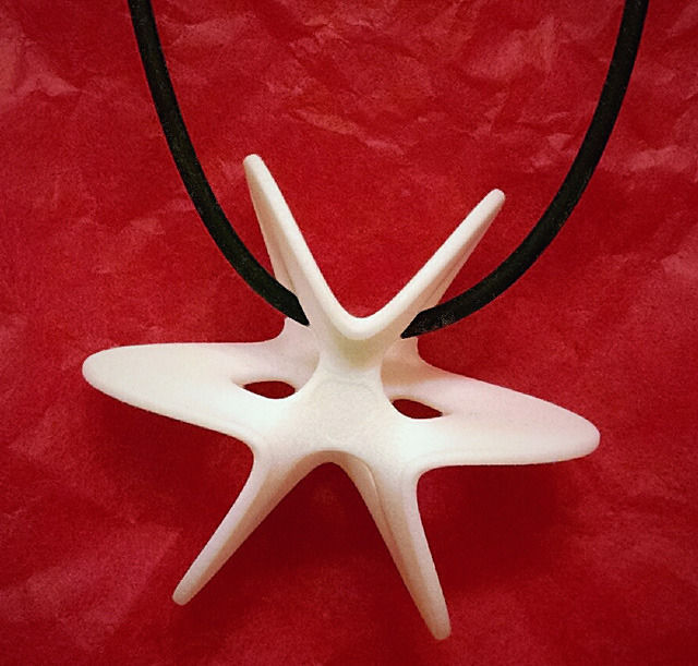 Trefoil Star Pendant 3D print model_9