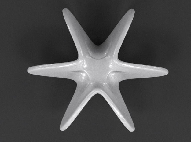 Trefoil Star Pendant 3D print model_12