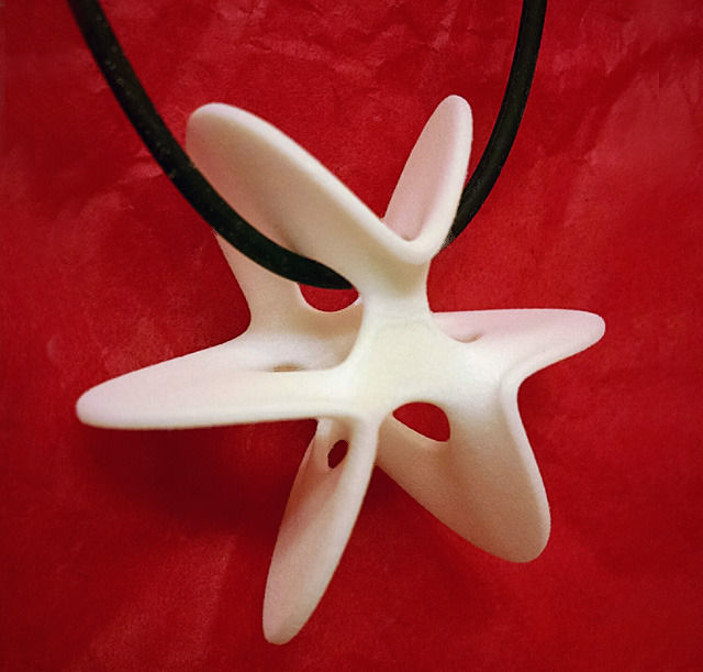 Trefoil Star Pendant 3D print model_7