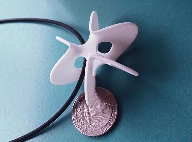 Trefoil Star Pendant 3D print model_5