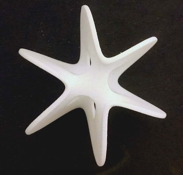 Trefoil Star Pendant 3D print model_14