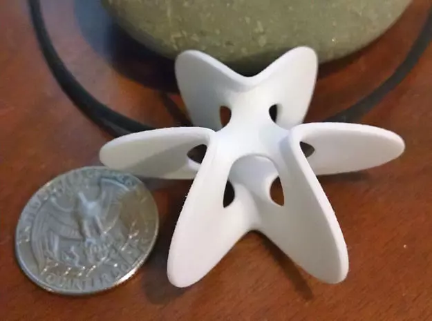 Trefoil Star Pendant 3D print model_0