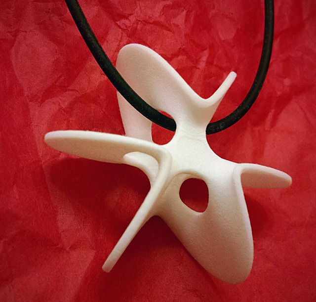 Trefoil Star Pendant 3D print model_8