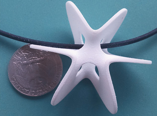 Trefoil Star Pendant 3D print model_4