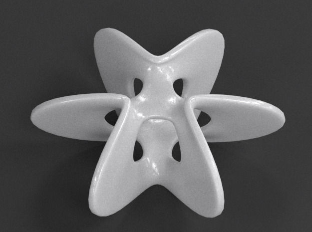 Trefoil Star Pendant 3D print model_10