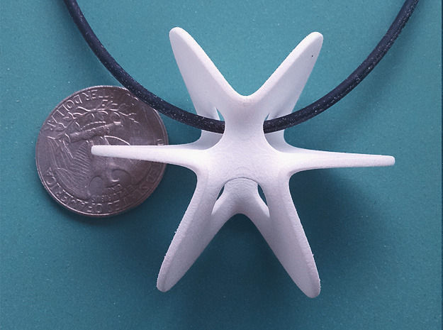 Trefoil Star Pendant 3D print model_6