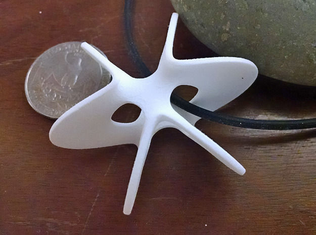 Trefoil Star Pendant 3D print model_2