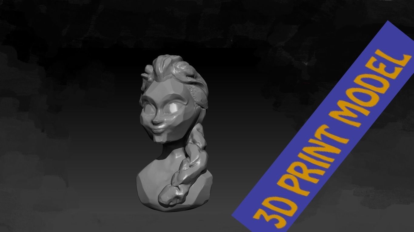 elsa frozen 3D print model_1