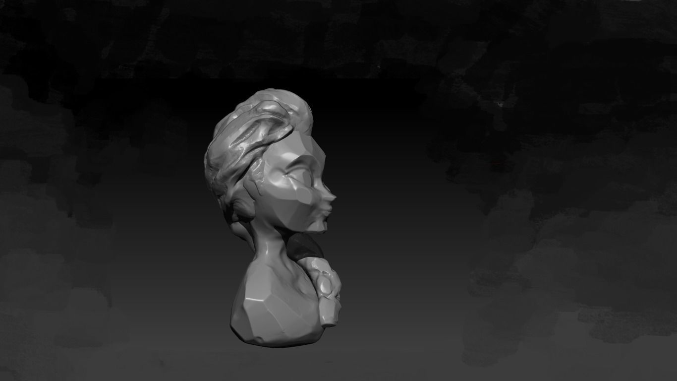 elsa frozen 3D print model_2