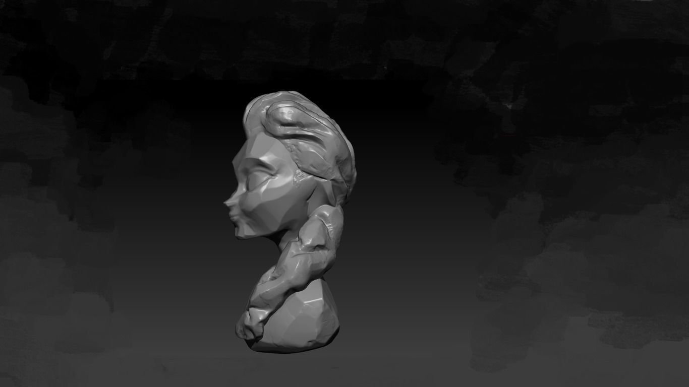 elsa frozen 3D print model_3