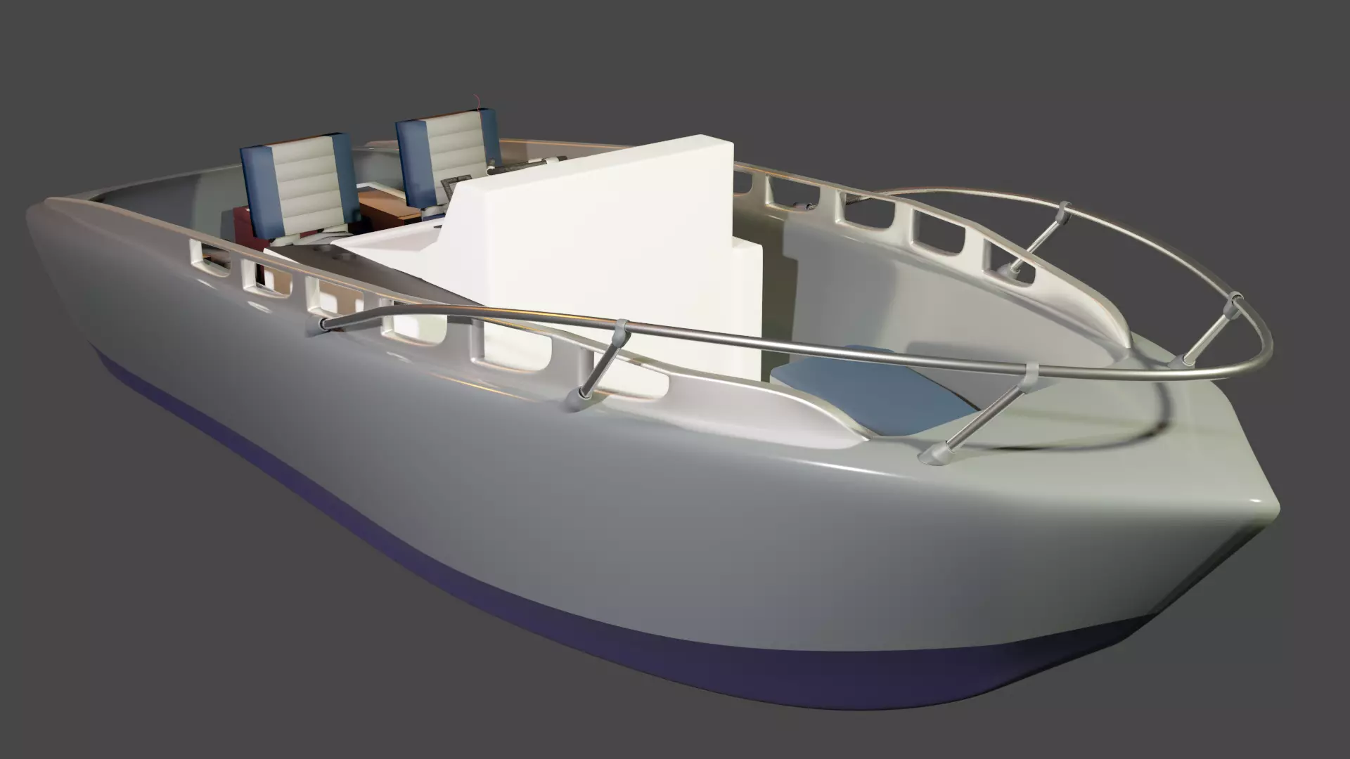 Recreational Boat 3D model_0