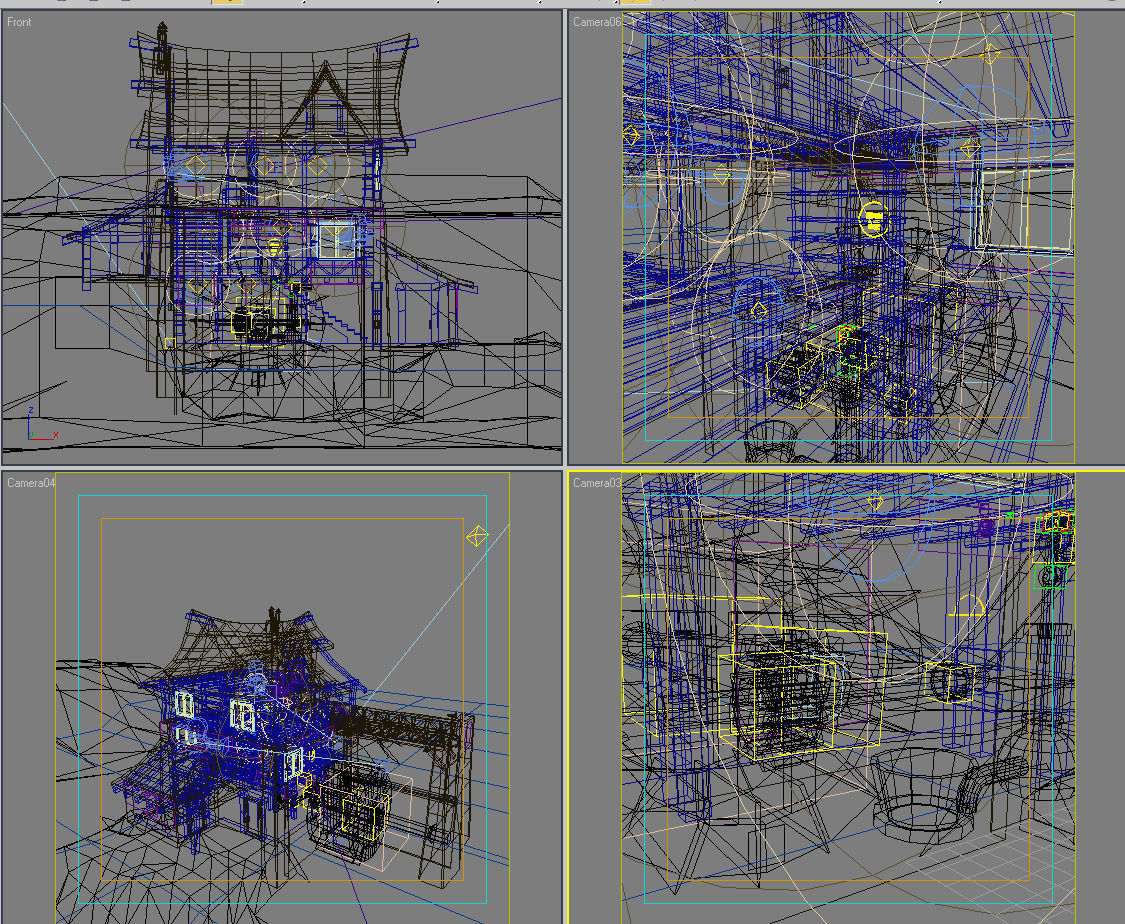 Watermill  exterior interior  Low-poly 3D model_8