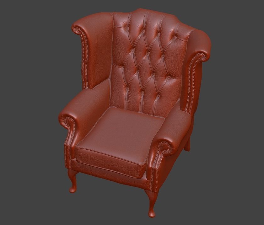 Sofa and chair  3D print model_6