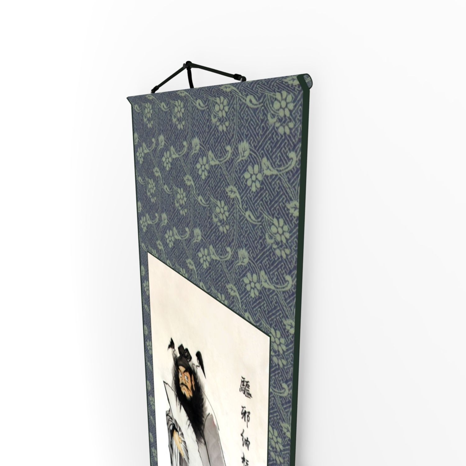 Chinese Hanging Scroll Brush Painting - Figure of Zhong Gui Low-poly 3D model_8