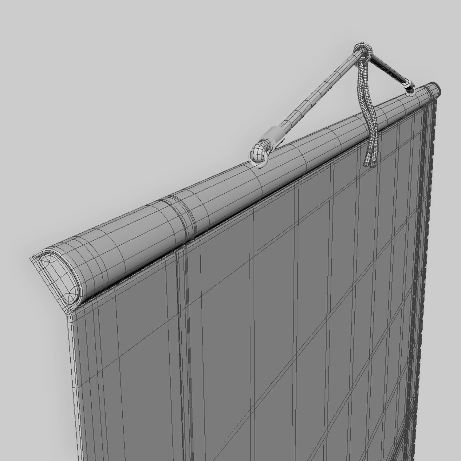 Chinese Hanging Scroll Brush Painting - Figure of Zhong Gui Low-poly 3D model_16