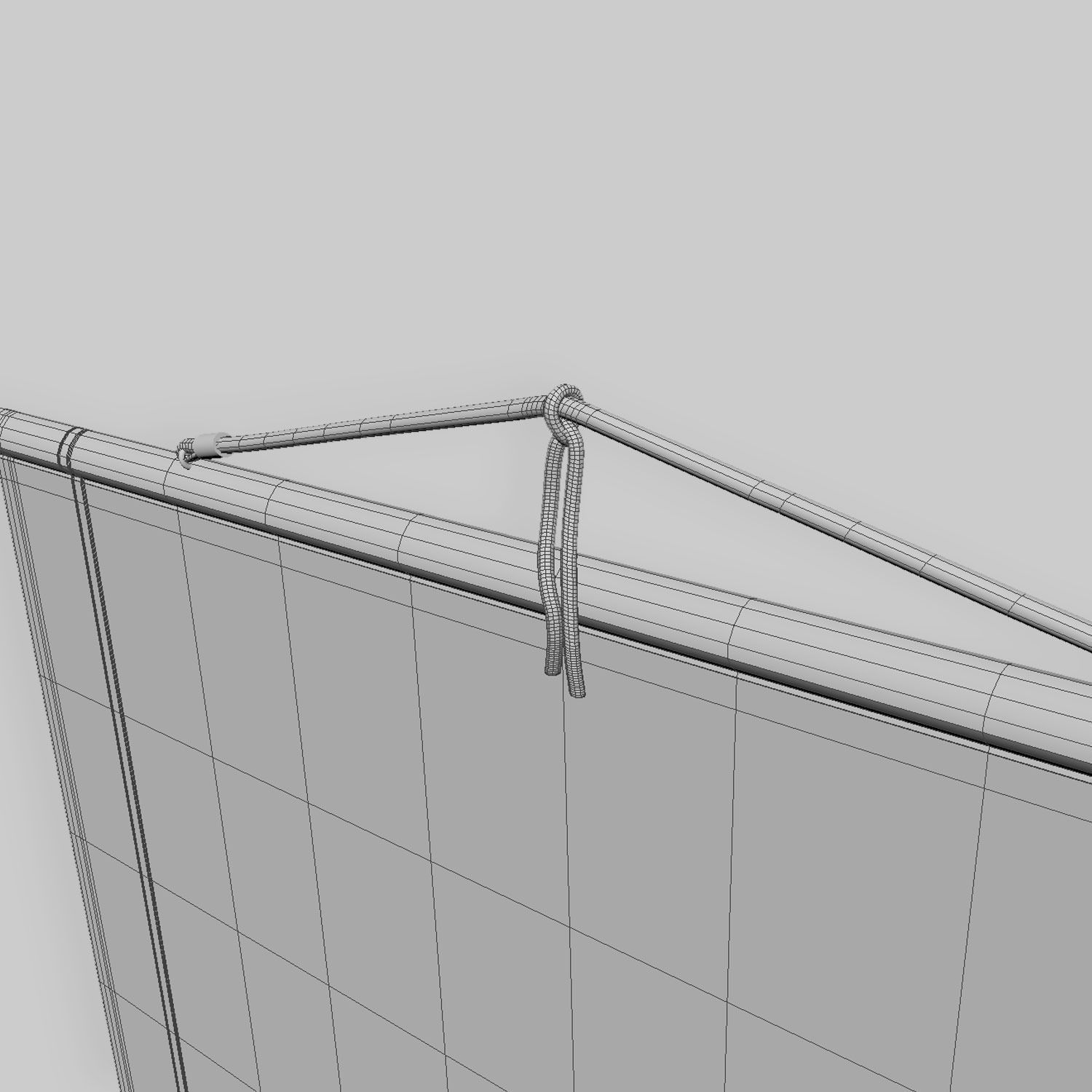 Chinese Hanging Scroll Brush Painting - Figure of Zhong Gui Low-poly 3D model_15