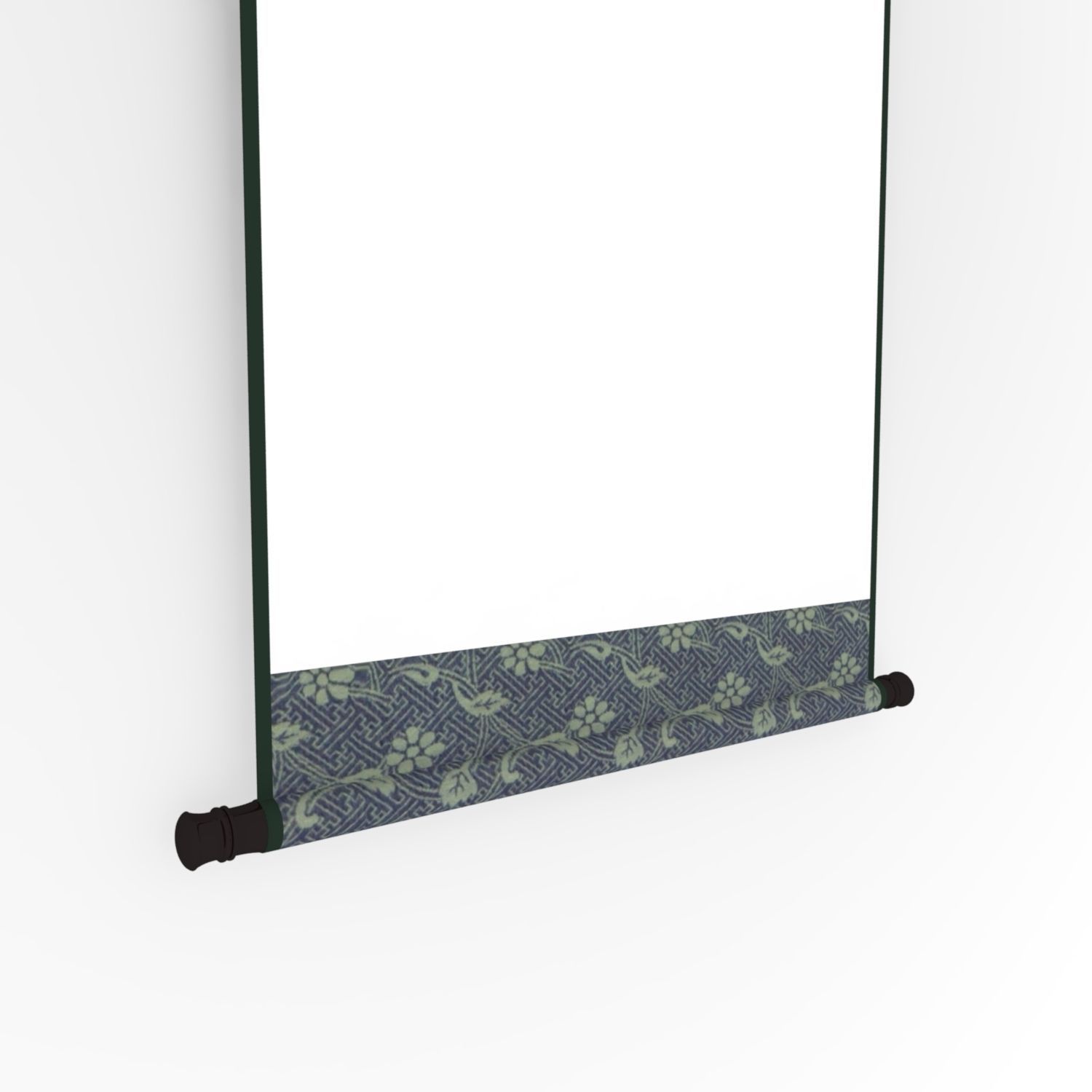 Chinese Hanging Scroll Brush Painting - Figure of Zhong Gui Low-poly 3D model_10