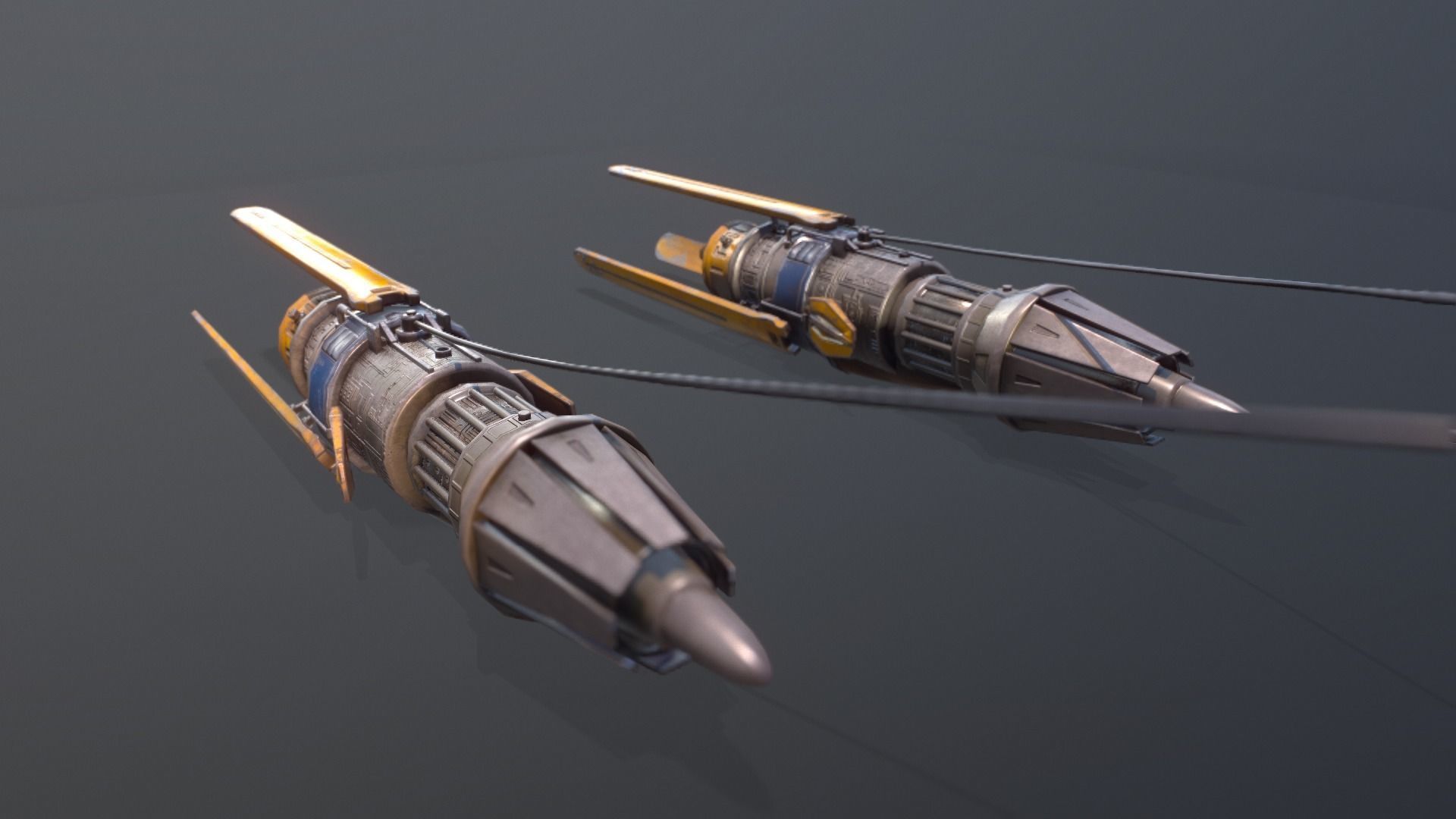 Star Wars  Anakin Pod Racer Low-poly 3D model_6