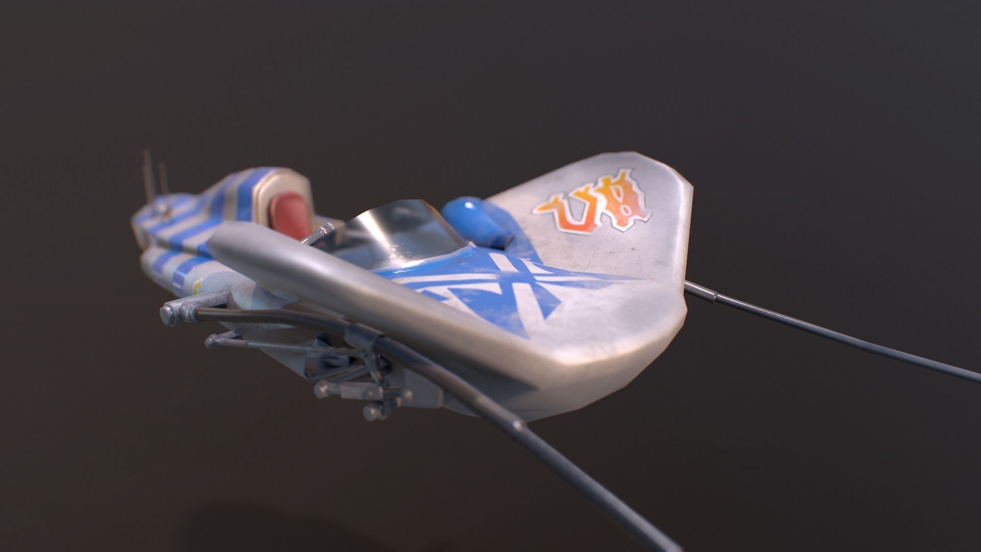Star Wars  Anakin Pod Racer Low-poly 3D model_7