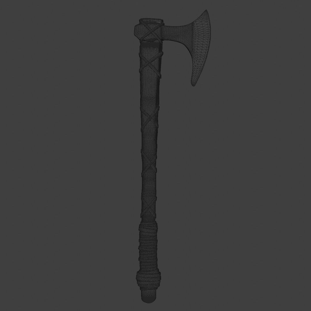 Viking Axe 3D model_10