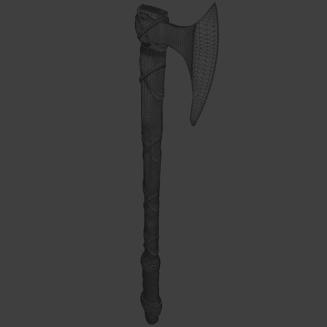 Viking Axe 3D model_11