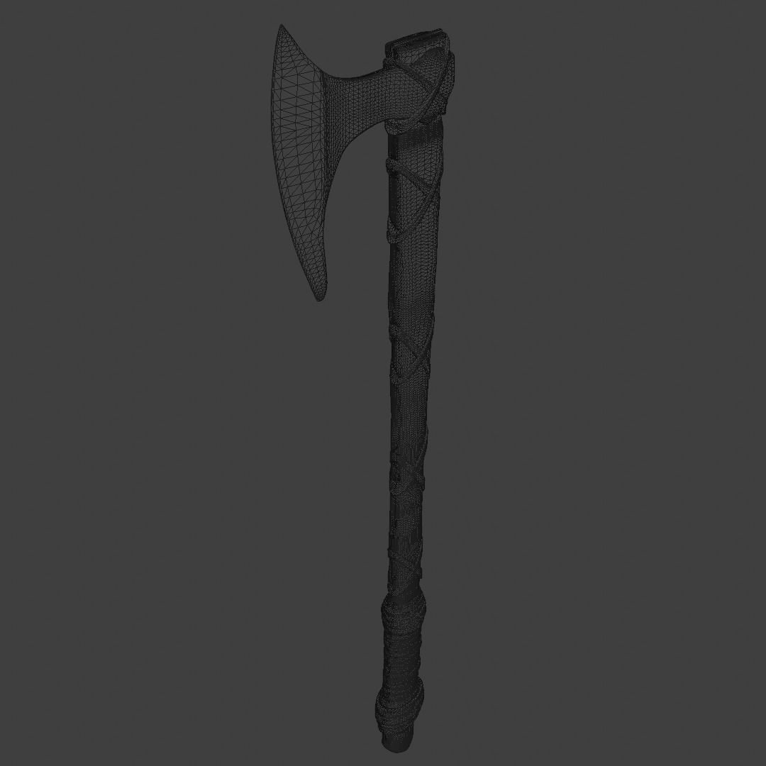Viking Axe 3D model_12