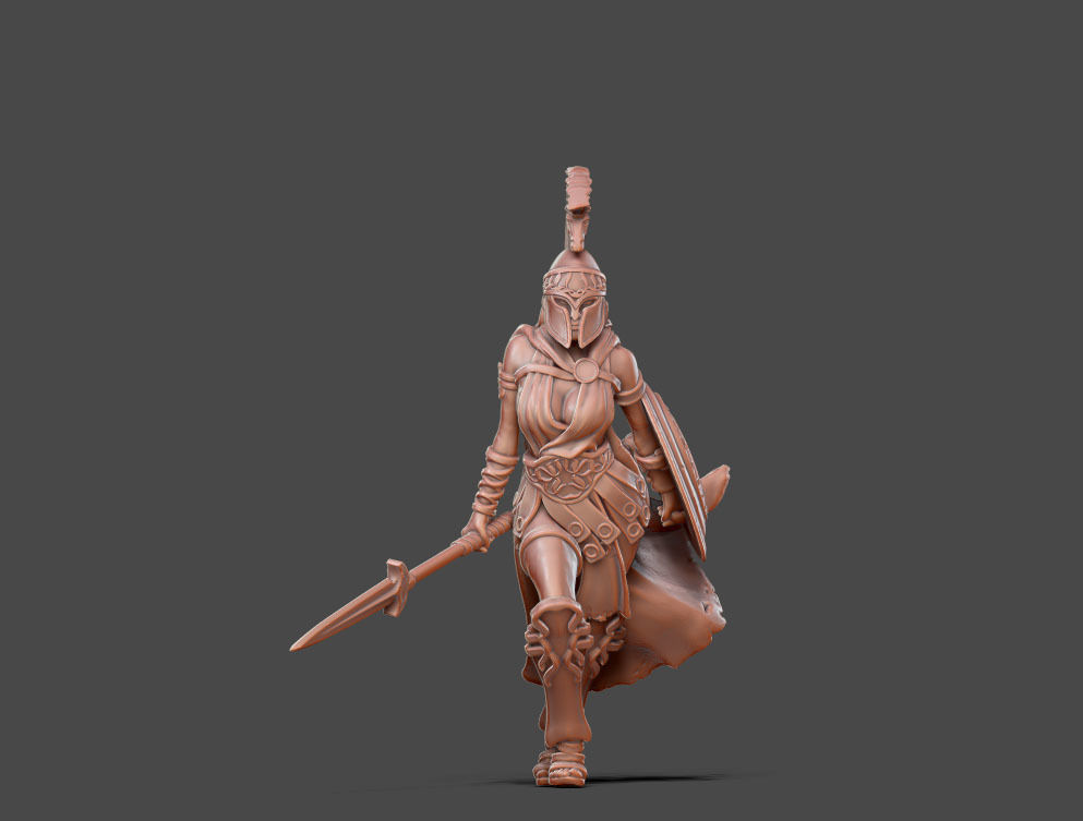 Artemis - Greek godess 35 mm scale 3D print model_3