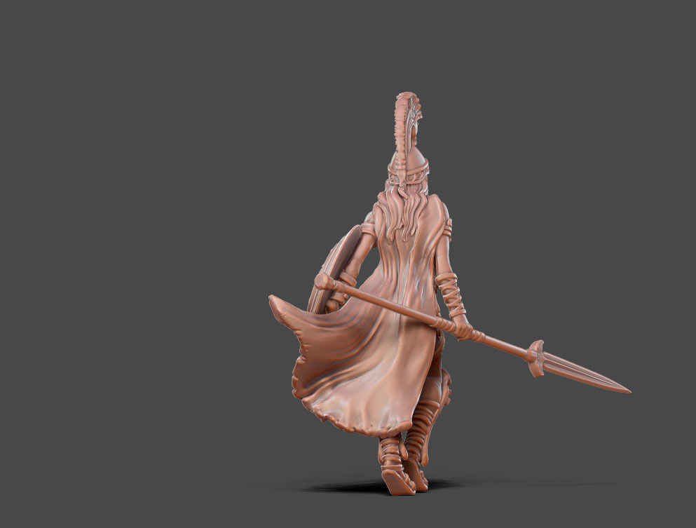 Artemis - Greek godess 35 mm scale 3D print model_7