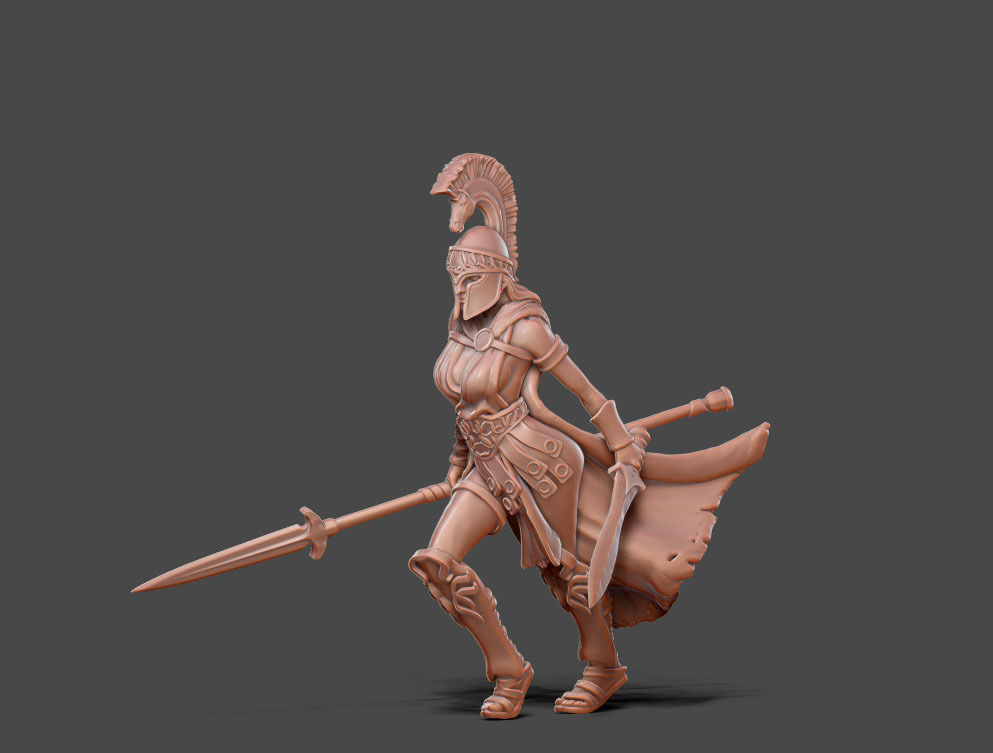 Artemis - Greek godess 35 mm scale 3D print model_1