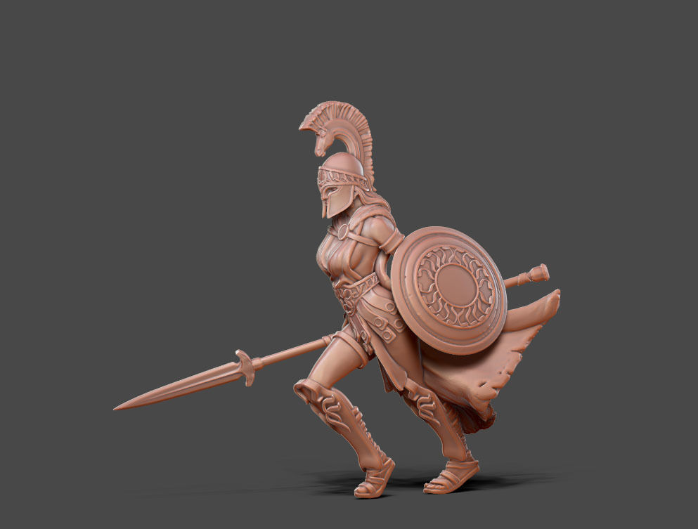 Artemis - Greek godess 35 mm scale 3D print model_9