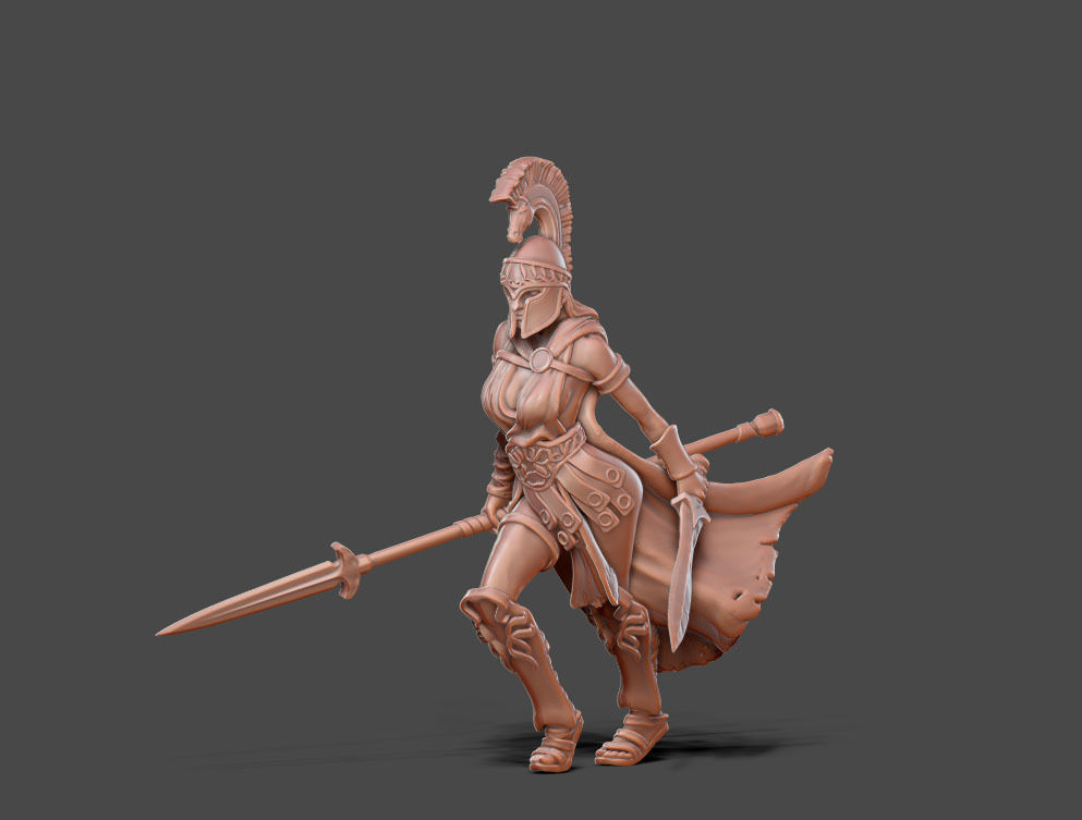 Artemis - Greek godess 35 mm scale 3D print model_10