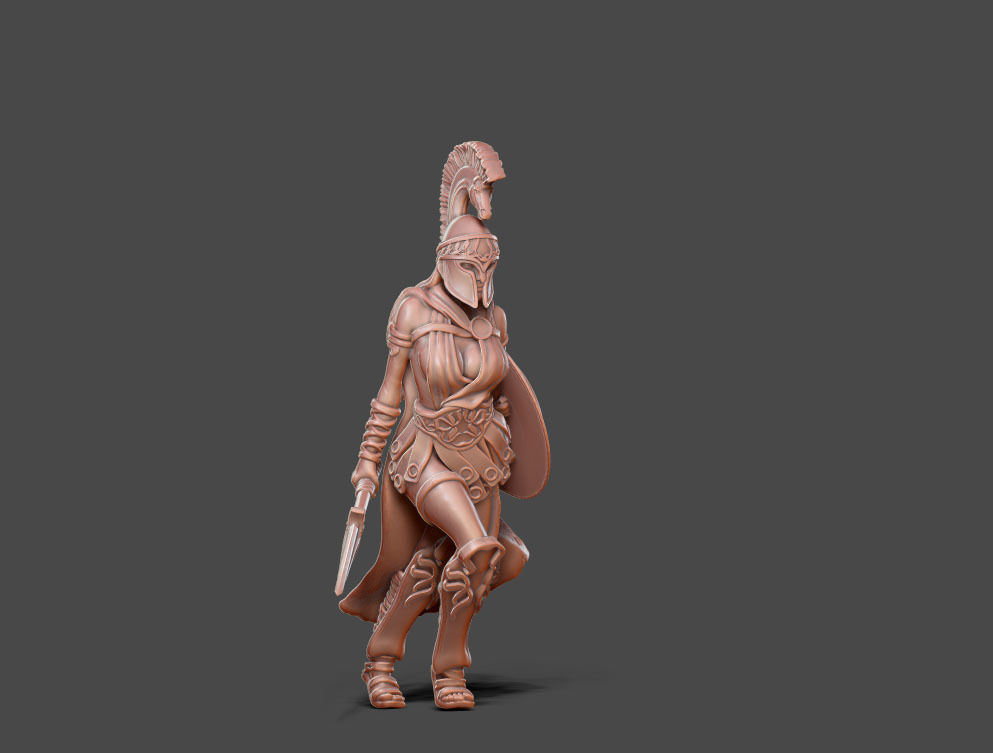 Artemis - Greek godess 35 mm scale 3D print model_4