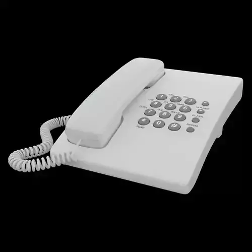 Offise telephone Low-poly 3D model