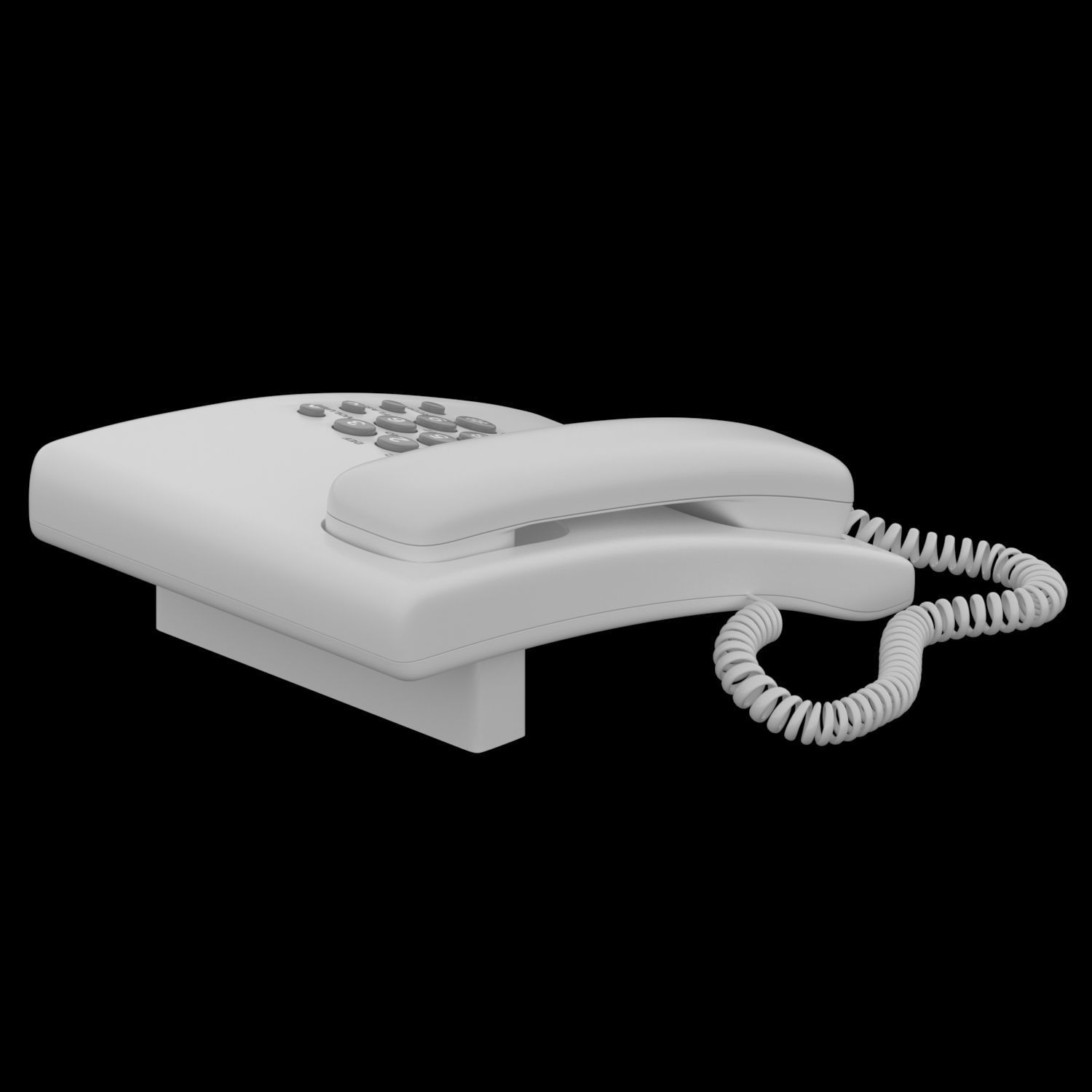 Offise telephone Low-poly 3D model_3
