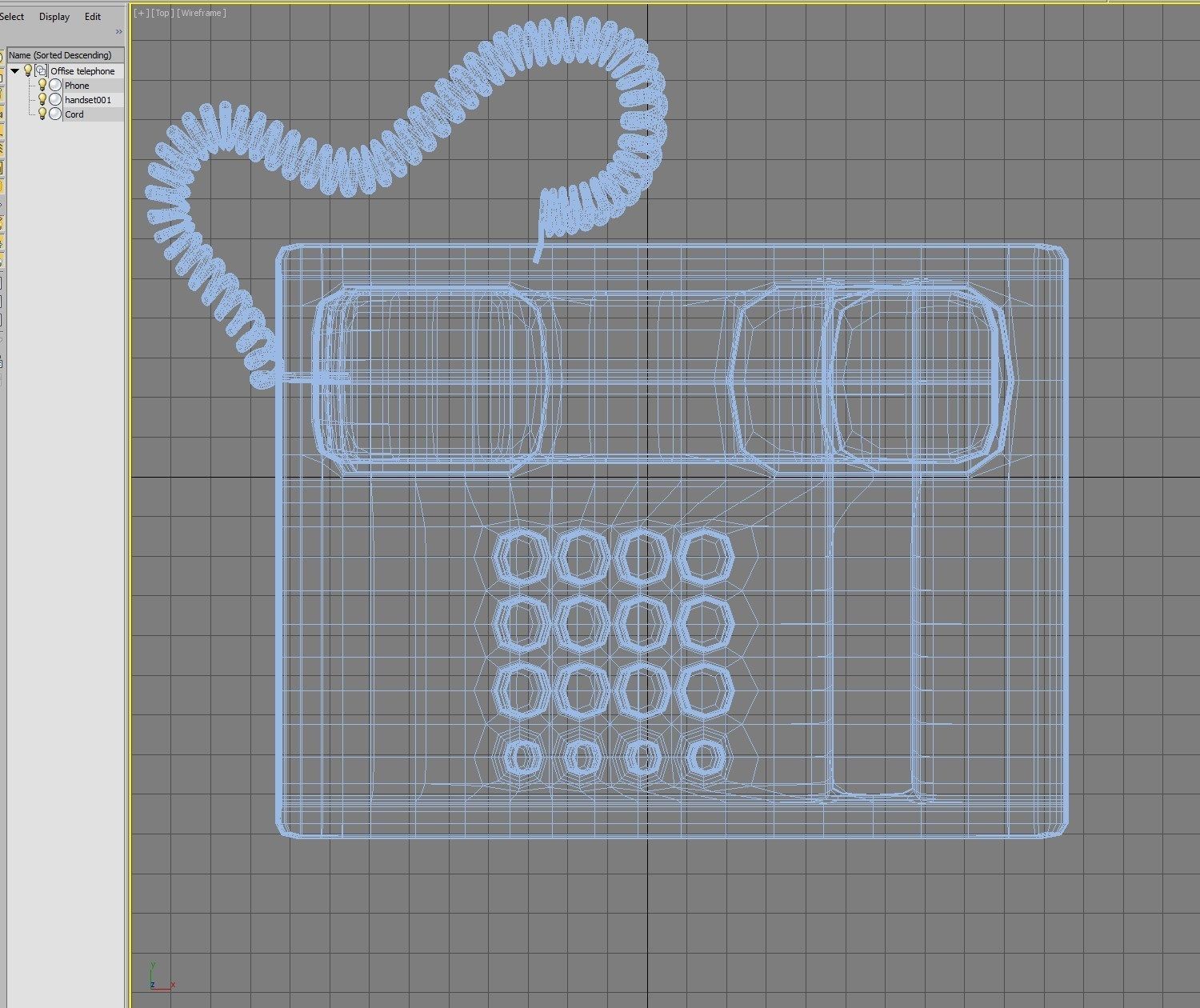 Offise telephone Low-poly 3D model_6