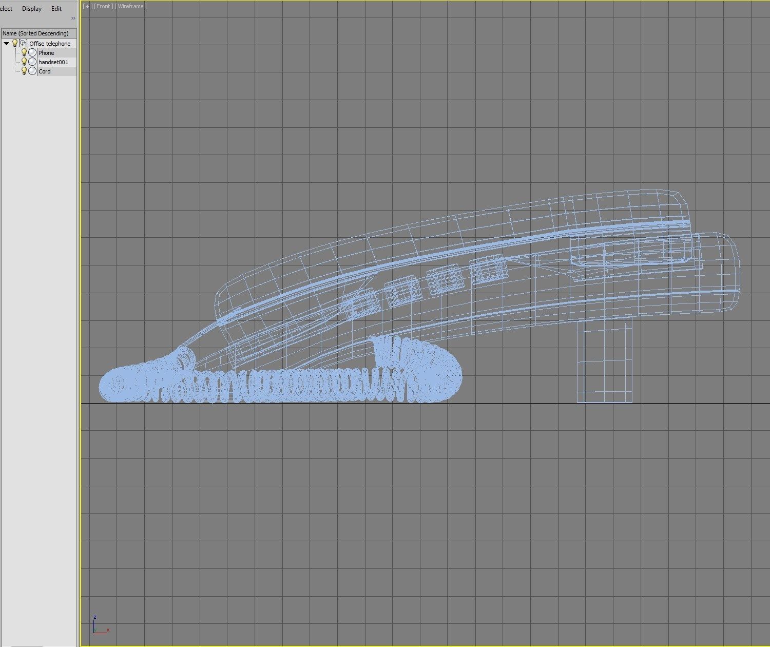 Offise telephone Low-poly 3D model_7