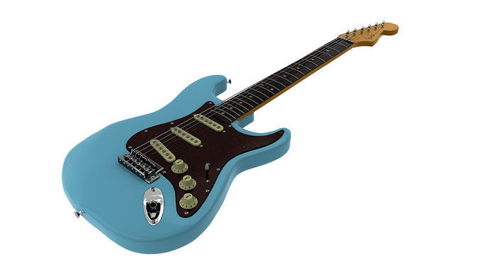 Fender Stratocaster Sonic Blue 3D model