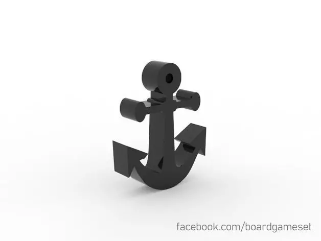 Anchor game token meeple for board games Free 3D print model