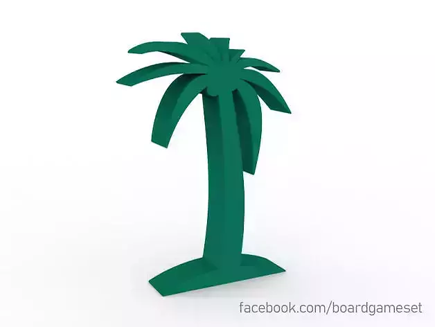 Palm Tree Game Tokens for upgrading Board Games Free 3D print model