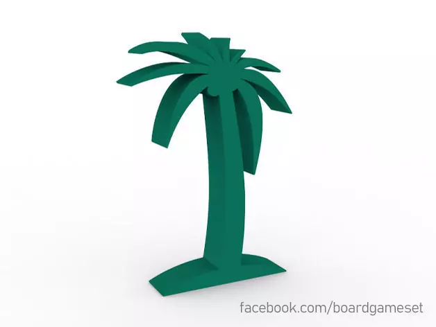 Palm Tree Game Tokens for upgrading Board Games Free 3D print model