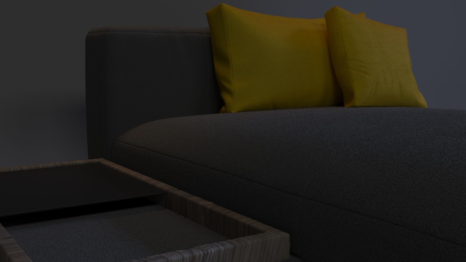 Sofa bed 3D model_2